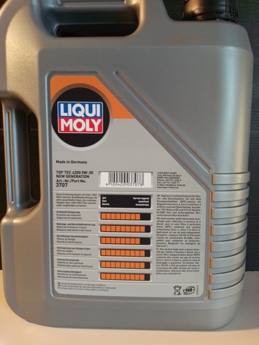Liqui Moly 3707 Top Tec 4200 5W30 5 LITRI olio motore benzina e diesel - Foto 4 di 7