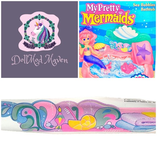DollMod Maven 🦄 1991 MY PRETTY MERMAIDS Sea Bubbles Bañera Calcomanía Repuesto - Imagen 1 de 3