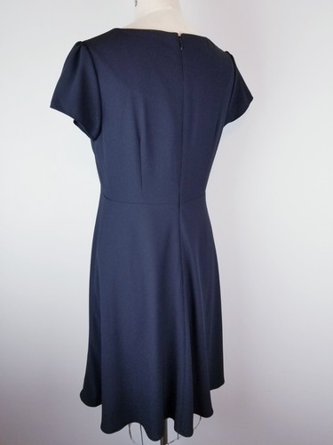Talbots Classic Black Midi Length Dress w/ Keyhole Detail * Ladies 8 Petite NEW - Picture 5 of 12