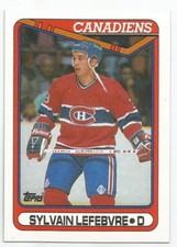 SYLVAIN LEFEBVRE 1990-91 TOPPS ROOKIE CARD NM-MT CONDITION