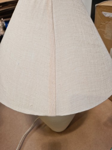 John Lewis The Potter's Wheel Tall Ceramic Table Lamp -Natural (Shade Damage) B+ - Picture 10 of 15