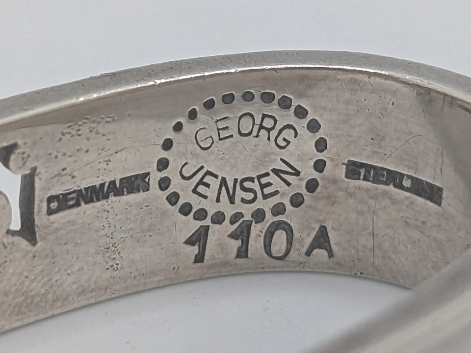 Anillo servilletero Georg Jensen bellota plata esterlina 110A post-1945 Foto 3 de 3