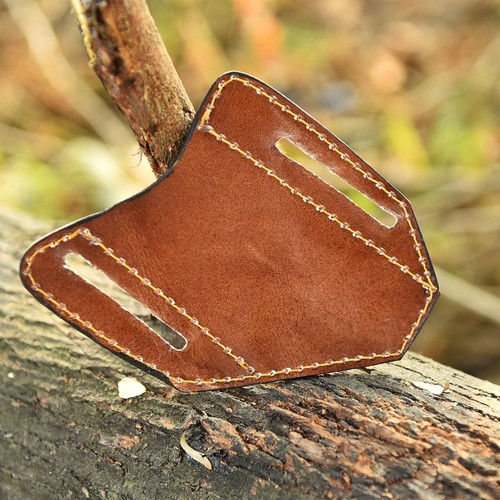Cuchillo de Bolsillo Herramienta Plegable EE. UU. EDC 110 Funda de Cuero Genuino Panqueque - Imagen 4 de 5