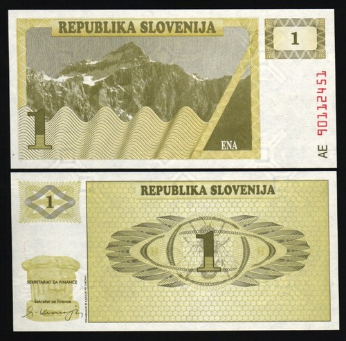 SLOVENIA 1 TOLARJEV P-1 1990 x 1000 Pcs Lot Brick 10 BUNDLE UNC PRE EURO EU NOTE - Picture 4 of 4