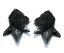 Black Dragon Feet Crow Bird Claws Adult Shoe Covers Halloween Costume