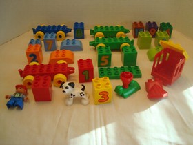 LEGO #10558 Duplo Number Train 100% Complete 31 Pieces NO Box 1 Minifigure 2013!