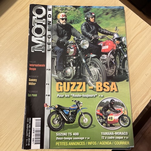 MOTO LEGENDE 116 GUZZI V7 BSA A65 SUZUKI TS 400 YAMAHA TZ 350 PEUGEOT BB2 BB3 - Picture 1 of 2