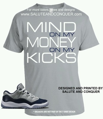 JORDAN 11 LEGEND and PANTONE Matching t shirt size SMALL by SALUTE AND CONQUER