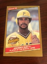 1986 Donruss Highlights Johnny Ray #9 Pittsburgh Pirates
