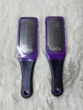 Microplane Artisan Grater Ribbon Fine Cheese Kitchen Prep Tools Set of 2 Purple