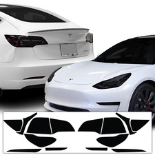 Tesla Model 3 Smoked Headlights Fits Tesla Model 3 Headlight Fog and Tail Light Precut Dark Smoke Tint Film