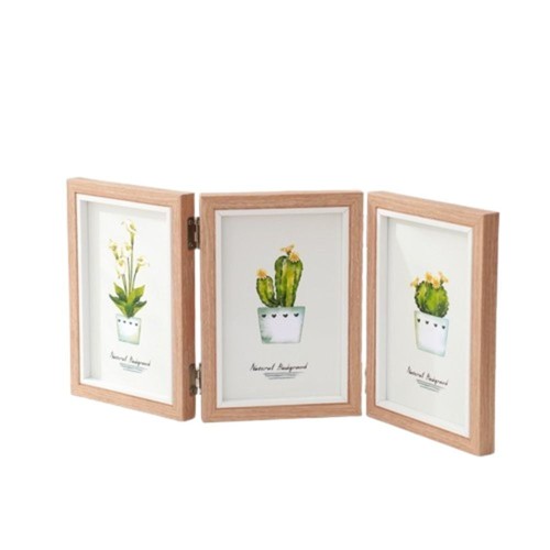 Double/Triple Foldable Hinge Photo Frame Desktop Decoration - Picture 18 of 40