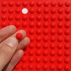 Red 3M RUBBER FEET, 10mm x 4mm, small SELF ADHESIVE stick on furniture BUMPONS
