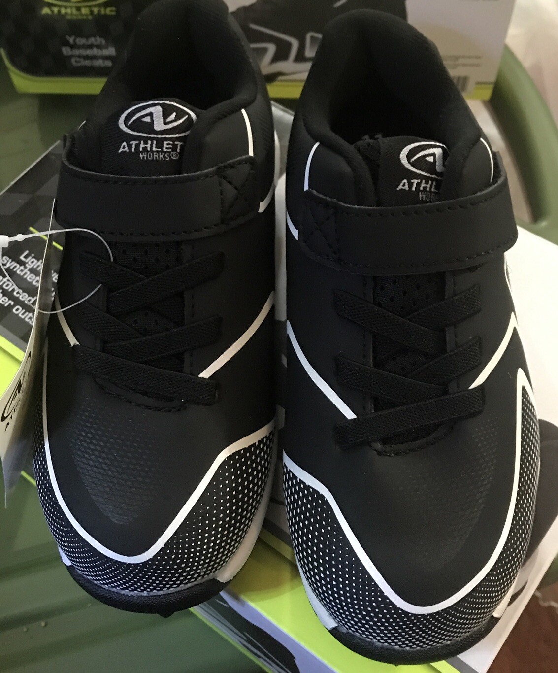 Athletic Works Youth Baseball Cleats Black/White Size 11 NIB eBay