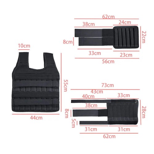 15-50kg Adjustable Weighted Vest With Weighted Anklet and Bracelet (NO WEIGHTS) - Picture 4 of 25