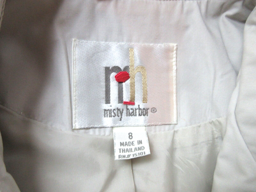MISTY HARBOR VTG RAINCOAT SIZE 8 STONE COLOR FULL LENGTH THAILAND FULLY LINED - Picture 5 of 12