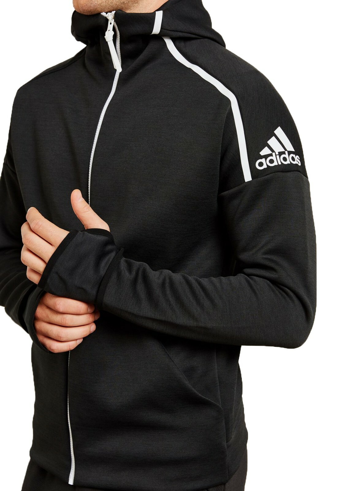 Adidas Mens Hoody ZNE Sweatshirt Jacket Track Top Black Size 2XL | eBay