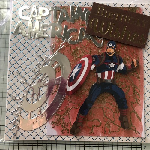 BIRTHDAY CARD, HANDMADE MARVEL COMICS CAPTAIN AMERICA, THOR & IRONMAN 9 CHOICES - Picture 7 of 10