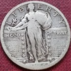 1918 S Standing Liberty Quarter 25c Circulated #83143