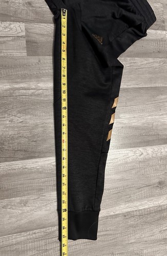 Adidas Boys Dark Grey Pants Size Large (14/16) Gold Logo - Picture 13 of 14