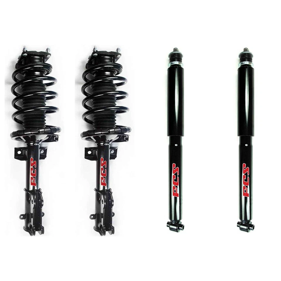 Juego de 2 amortiguadores delanteros completos y 2 traseros 4 piezas FCS para Ford Mustang 2011-2014 Foto 2 de 4