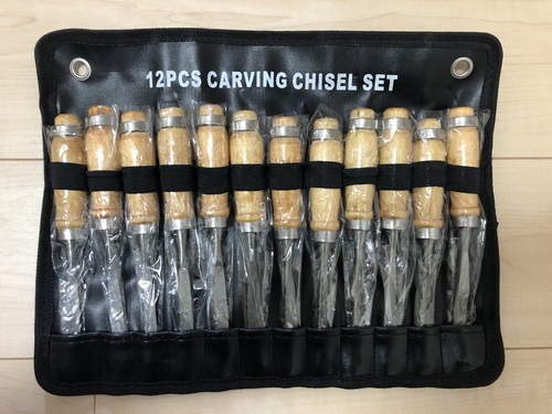 Vintage Japanese Nomi Chisel Set of 12 pcs Woodworking Carpentry Tools Japan - 第 1/11 張圖片