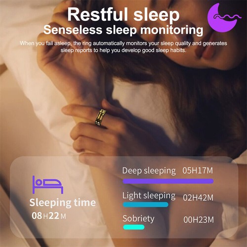 Smart Ring Fitness Tracker Gesundheit Herzfrequenz Schlaf Monitor Für Android DE - Bild 13 von 30