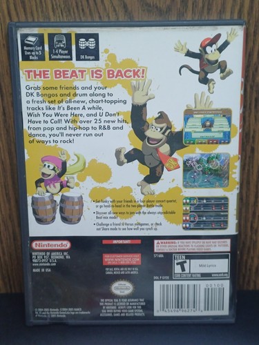 Donkey Kong Jungle Beat, DK Konga DK Konga 2 CIB Bongos Bundle NINTENDO GAMECUBE - Picture 10 of 18