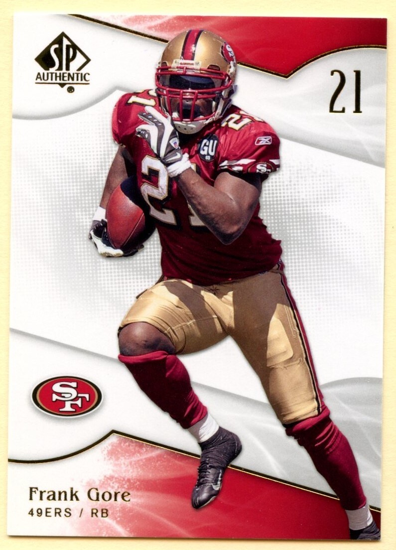 2009 SP Authentic Frank Gore football card #33 San Francisco 49ers