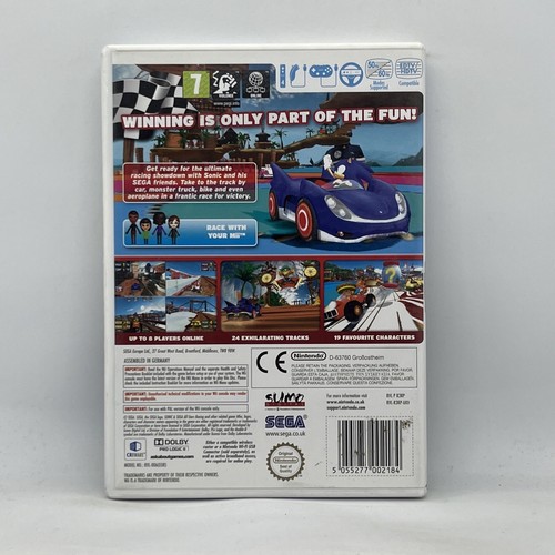 Sonic & SEGA All Stars Racing Nintendo Wii Video Game Free Post PAL - Picture 2 of 5
