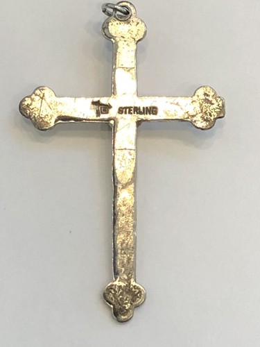 Sterling Silber Türkis Glocke Handelsposten Kreuz Anhänger 925 Boho Southwestern - Bild 3 von 6