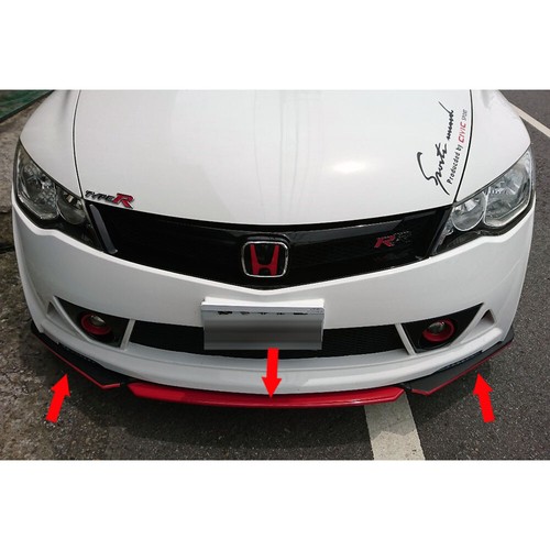 Unpainted For Honda Civic 8th Sedan MT Front Bumper Lip Spoiler Bodykit 4PCS - Picture 11 of 11