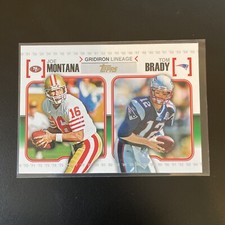 2010 Topps Gridiron Lineage Joe Montana/Tom Brady GL-MOB