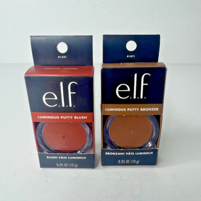 Lot Of 2 Elf Luminous Putty Bronzer & Putty Blush Pate Lumineux