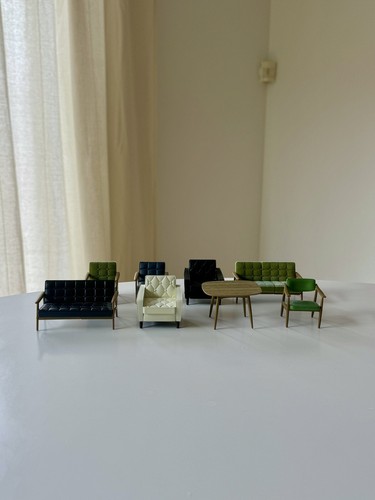Karimoku 60 Miniature Chair Furniture Gacha Rare Color Designer Japanese Toy - Picture 2 of 7