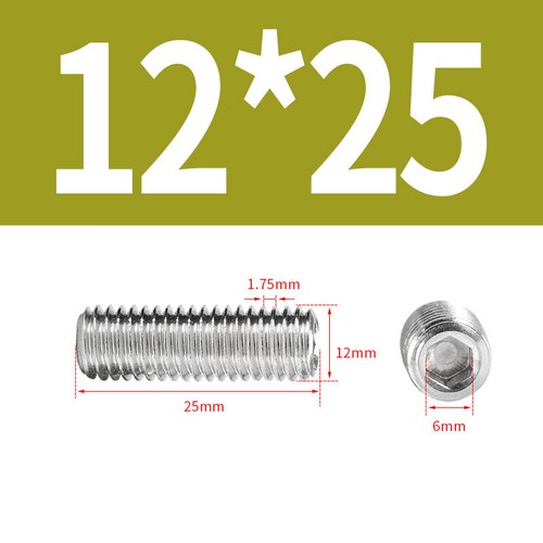 Gewindestifte 304 Edelstahl Madenschrauben DIN 913 Innensechskant 5 / 10 Stück - Picture 103 of 130
