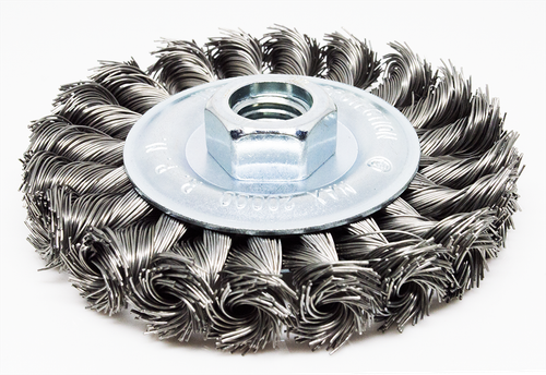 4" Standard Twist Knot Wire Wheel - Carbon Steel (5 Pack) - Picture 3 of 3