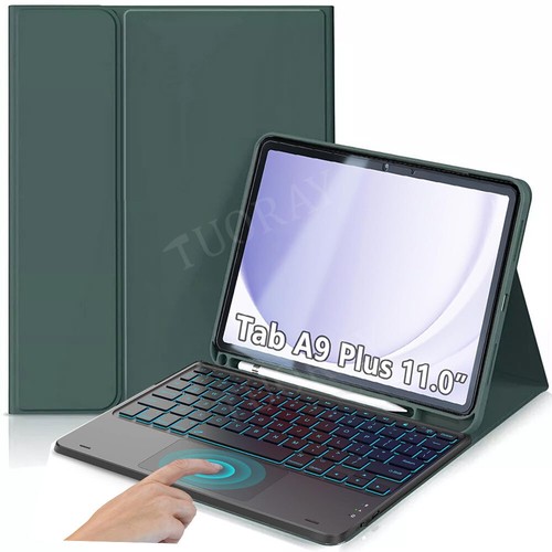 For Samsung Galaxy Tab A9 Plus 11" Tablet Backlit Touchpad Keyboard Case Mouse - Picture 7 of 46