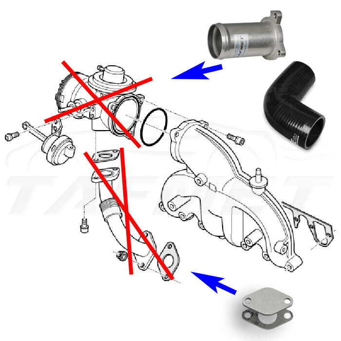 02. AGR Ventil Reparatursatz für VW Audi Seat Skoda 1.9 TDI ALH ASV AGR ATJ  AJM