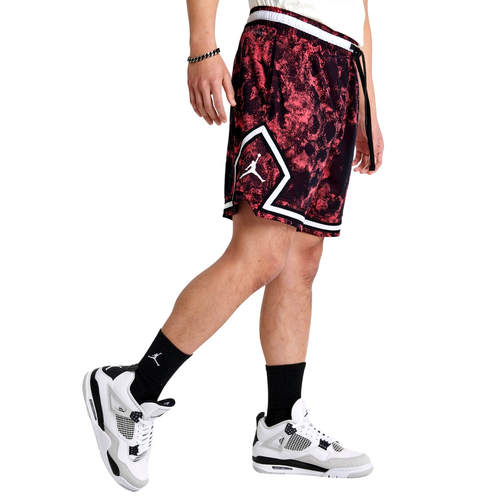 JORDAN Sport AOP Diamond Shorts sz 3XL XXX-Large Red Black Standard Fit - 第 3/5 張圖片