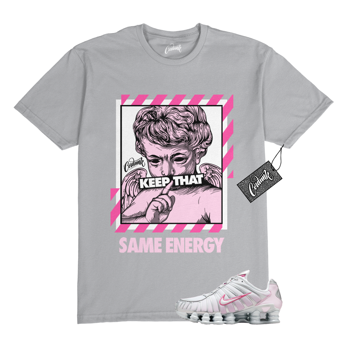 Shox TL Metallic Platinum Pink Foam White Pinksicle T Shirt to