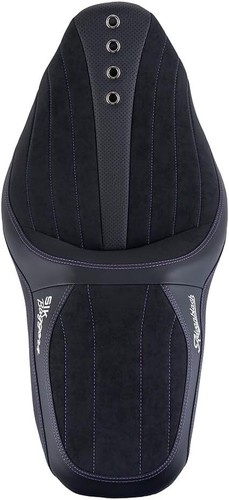 "SIK Baggers" Purple Stitching Seat Fits 2009-2023 Harley Touring by Advanblack - Foto 4 di 10