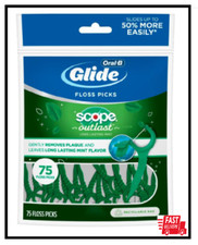 Oral-B Glide Complete Floss Picks, Dental Floss Picks, Scope Outlast, 75-Ct, Too