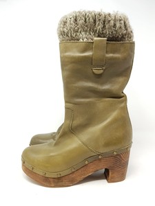 Chaussettes À Uk 5 Plate Bottes En 6 Chunky Clous Forme Cuir À Garniture En Topshop Olive Cuir Eu Vert 40 ZqRTyqBA