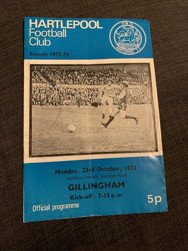 1972 Hartlepool United V Gillingham Programme - Picture 1 of 3