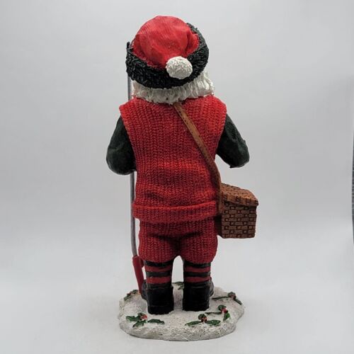 Vintage Ceramic Santa Fishing Figurine Christmas Holiday Decor 8"H POLE DETACHED - Picture 3 of 8