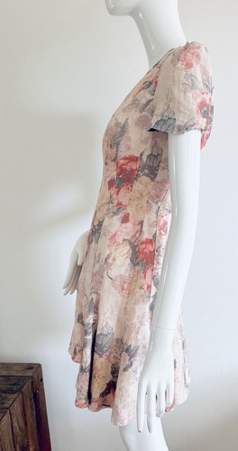 Mini Vestido IMMERMANN Rosas Radiadas Abatible Floral Estampado Vintage Rosa Talla 0 XS - Imagen 18 de 24