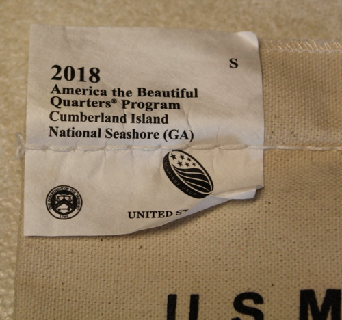 2018-S Cumberland Island Natl Seashore Quarter Original Mint Sewn Bag 100 coins - Picture 3 of 4