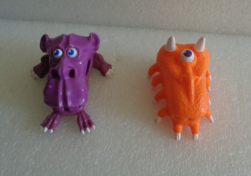 VINTAGE KENNER 1986 THE REAL GHOSTBUSTERS MINI TRAPS PURPLE ORANGE LOT OF 2 - Picture 2 of 4