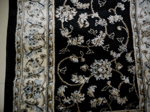 NEW BLACK TRADITIONAL PERSIAN DESIGN HEATSET FLOOR HALLWAY RUNNER RUG 80X300CM - Picture 4 of 6